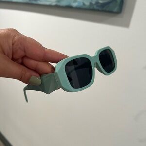 Rectangle Sunglasses for Women Retro Fashion in mint green